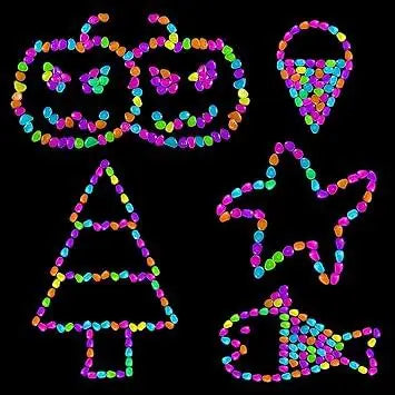Glow in the Dark Decorative Pebbles – Mixed Colour Garden & Home Stones