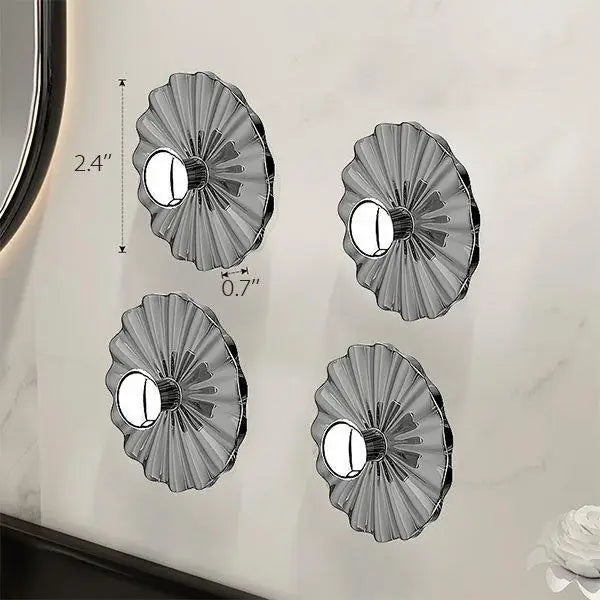 Petal Shaped Adhesive Wall Hooks – Decorative No-Drill Hook Set of 5