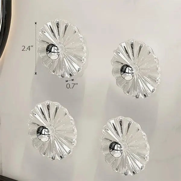 Petal Shaped Adhesive Wall Hooks – Decorative No-Drill Hook Set of 5