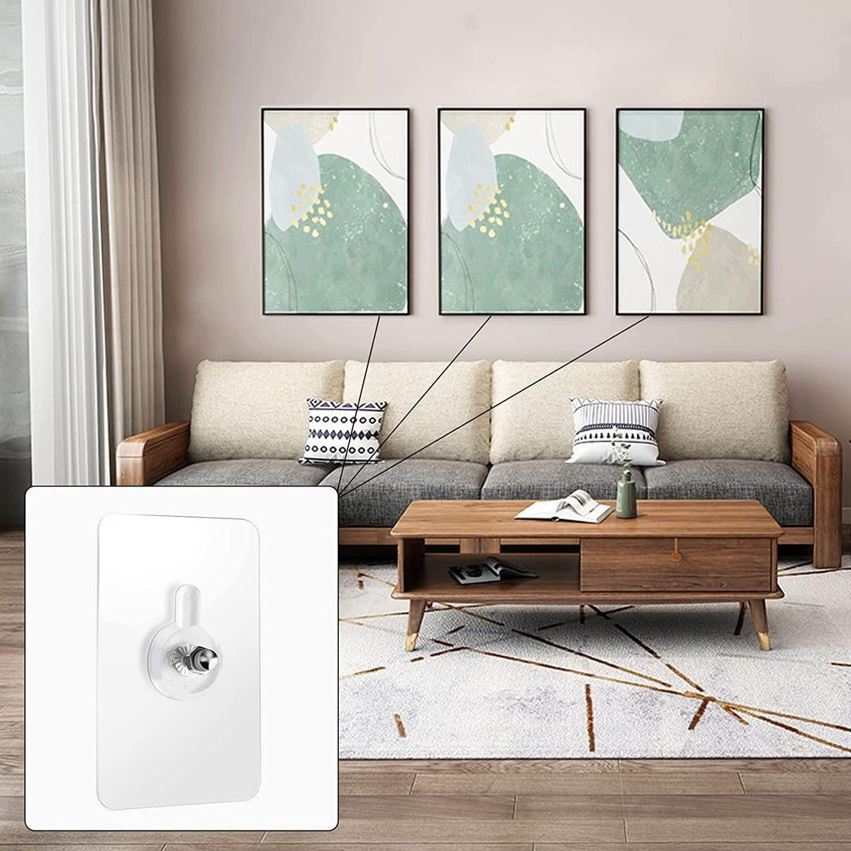 Wall Mount Screw Hooks – Multi-Purpose Hook Set of 10 for Home
