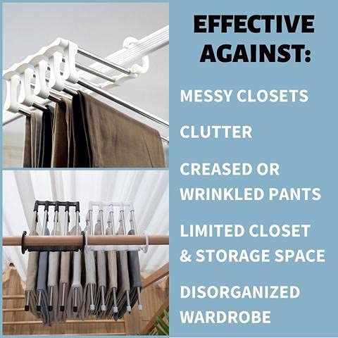 5-in-1 Folding Clothes Hanger – Space-Saving Stainless Steel Organiser (Pack of 2)