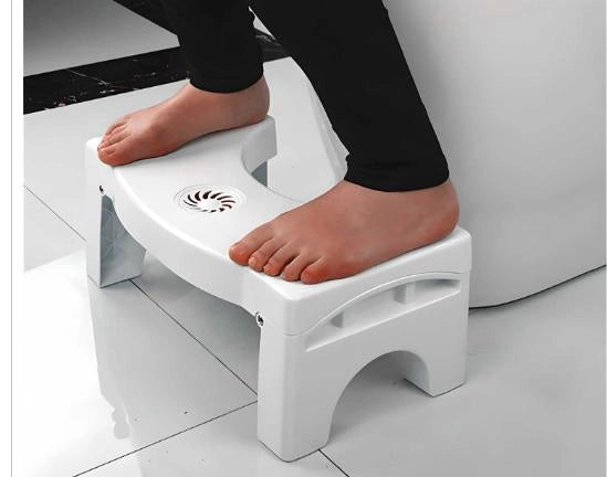 Foldable Toilet Footstool – White