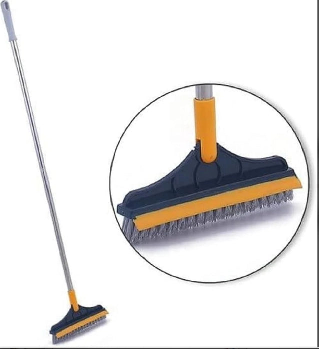 2-in-1 Floor Scrub Brush & Wiper – Pack of 2