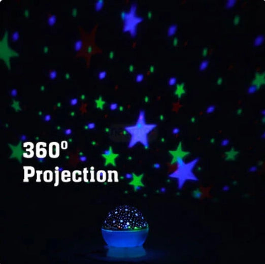 Star Projector Night Lamp – 360° Rotating Galaxy Light for Bedroom