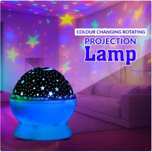 Star Projector Night Lamp – 360° Rotating Galaxy Light for Bedroom