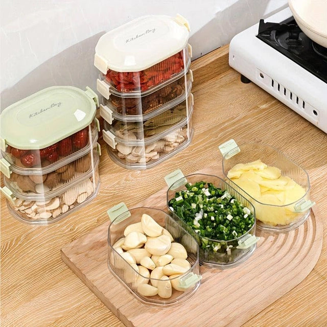 4-Layer Transparent Spice Storage Organiser
