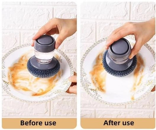 2-in-1 Liquid Soap Dispensing Cleaning Brushes – Pack of 2