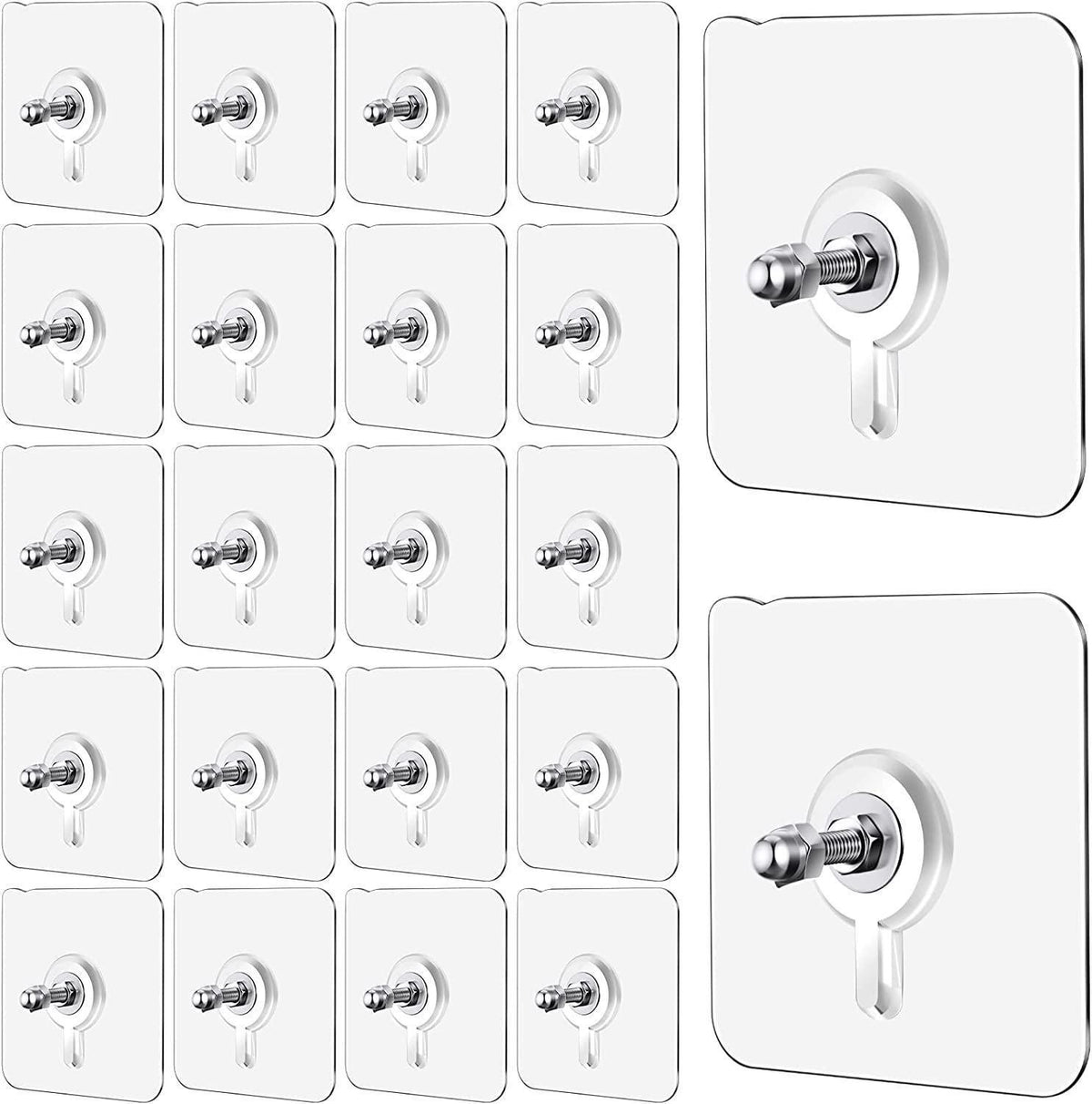 Wall Mount Screw Hooks – Multi-Purpose Hook Set of 10 for Home