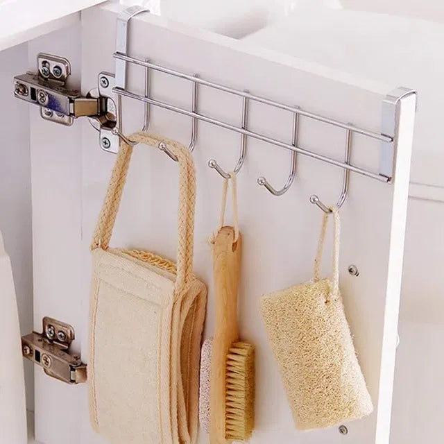 Stainless Steel Over-Door Hook Hanger – Rust-Proof Coat & Towel Hook