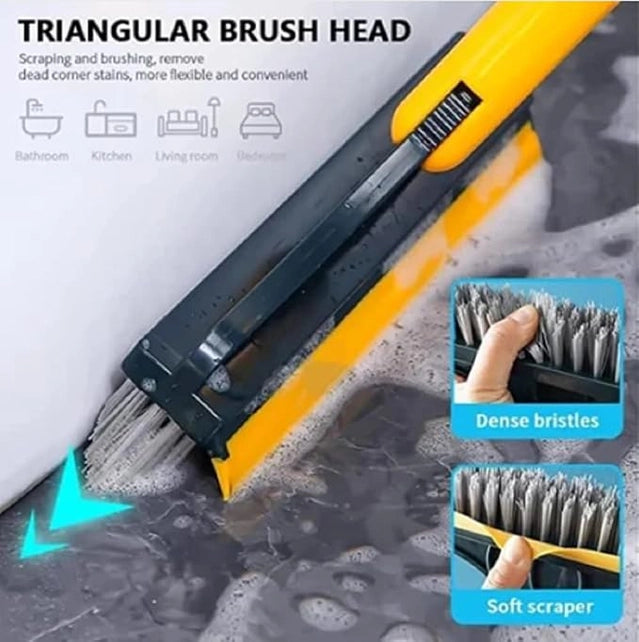2-in-1 Floor Scrub Brush & Wiper – Pack of 2