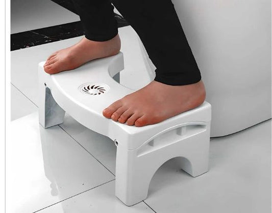 Foldable Toilet Footstool – White
