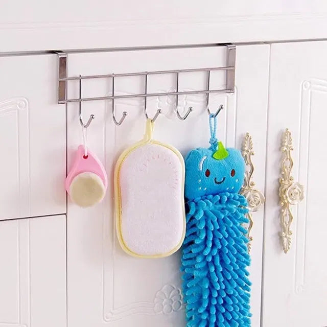 Stainless Steel Over-Door Hook Hanger – Rust-Proof Coat & Towel Hook