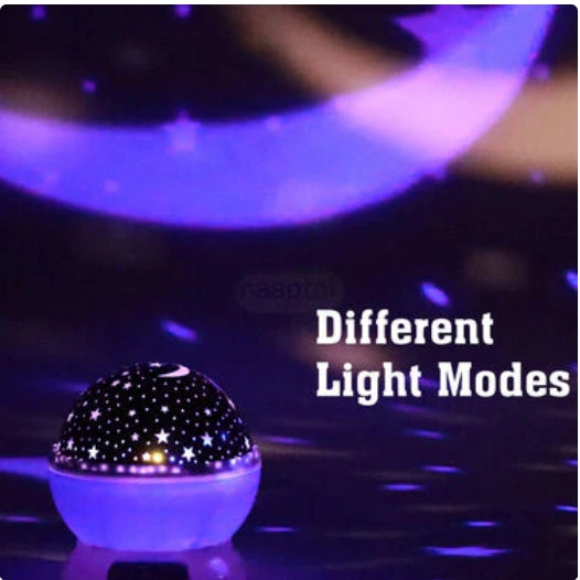Star Projector Night Lamp – 360° Rotating Galaxy Light for Bedroom