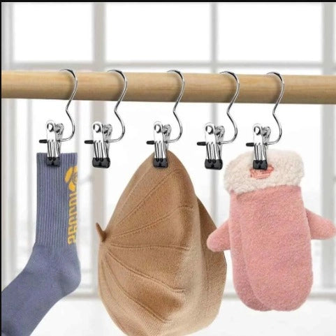Stainless Steel Hanging Clothes Clips – Set of 10