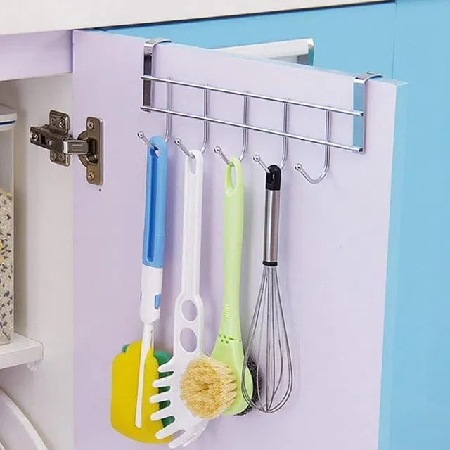 Stainless Steel Over-Door Hook Hanger – Rust-Proof Coat & Towel Hook