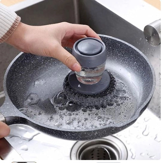 2-in-1 Liquid Soap Dispensing Cleaning Brushes – Pack of 2