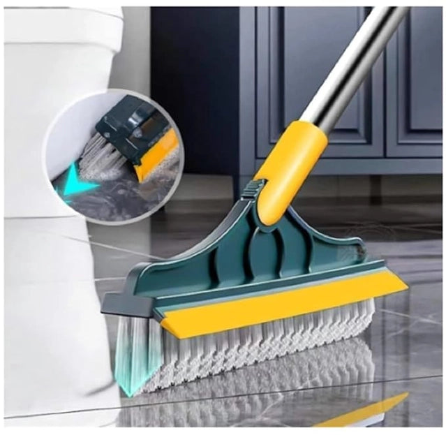 2-in-1 Floor Scrub Brush & Wiper – Pack of 2